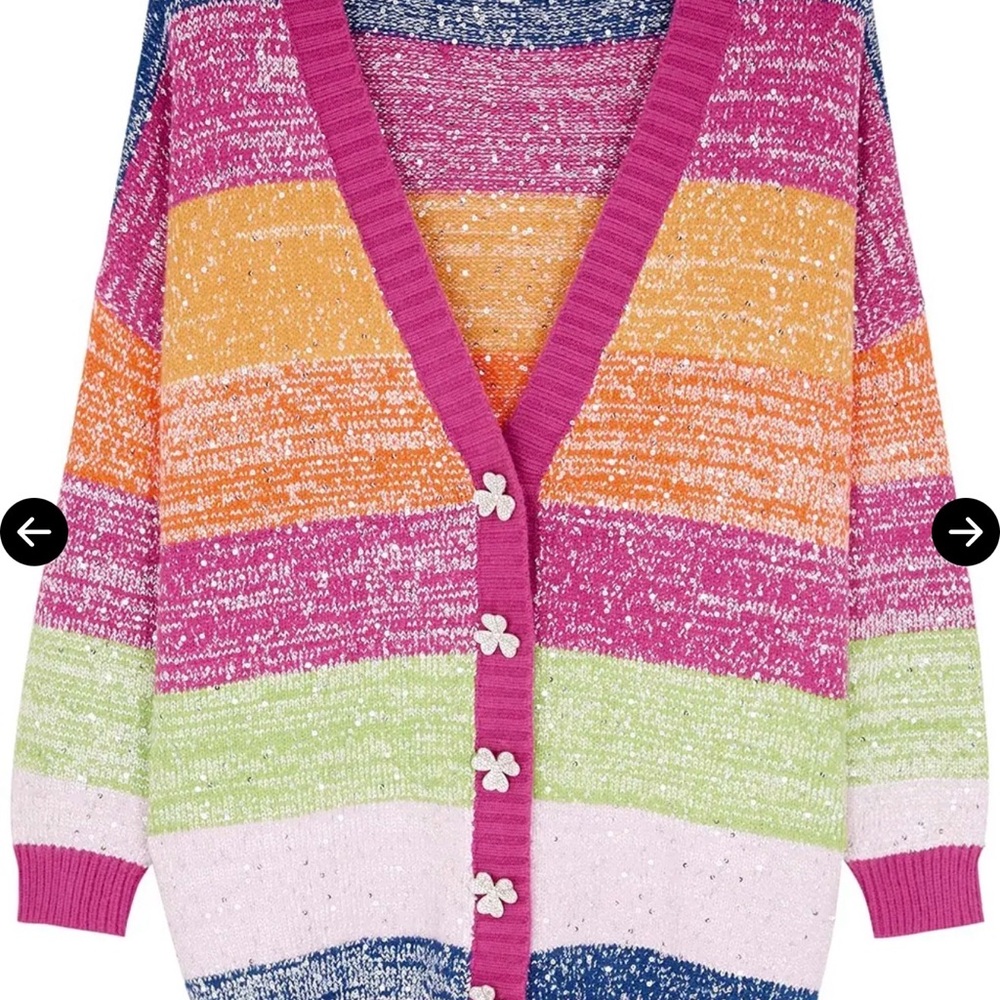 OLIVIA RUBIN Multicolor Striped Cardigan - Picture 4 of 6